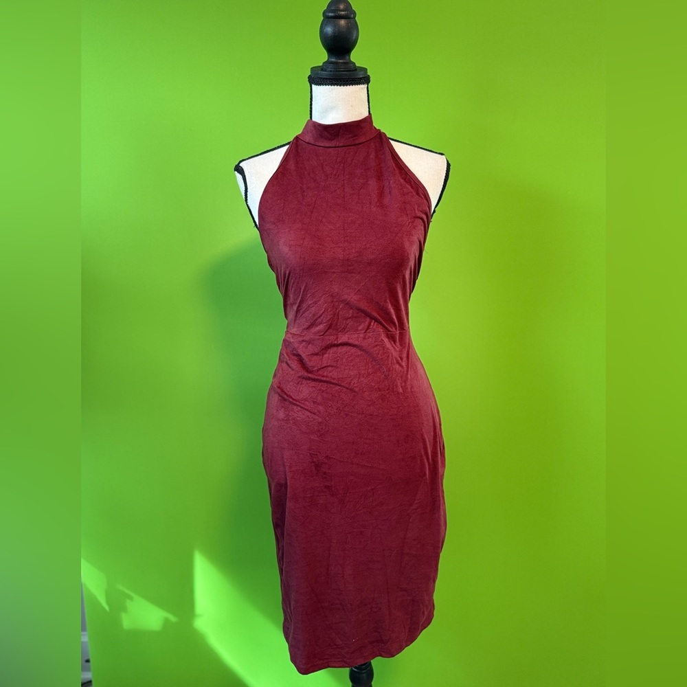 Fitted halter dress